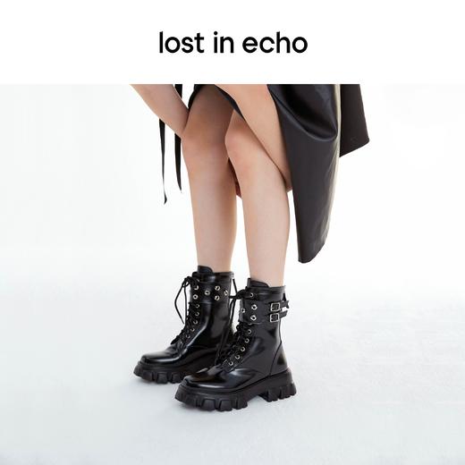 lost in echo 原创设计师品牌  厚底气眼装饰马丁靴 商品图2