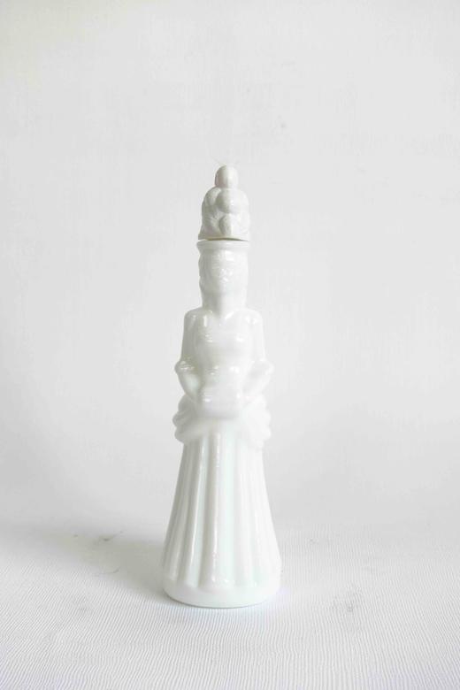 日本中古AVON Vintage奶玻璃香水瓶 底部带标 商品图9