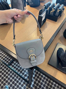 3折只要￥1280直邮到手！Coach女士马鞍翻盖单肩斜挎包包Kleo 17简约纯色系