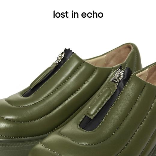 lost in echo设计师原创 U型绗棉防水拉链厚底单鞋乐福鞋 商品图1