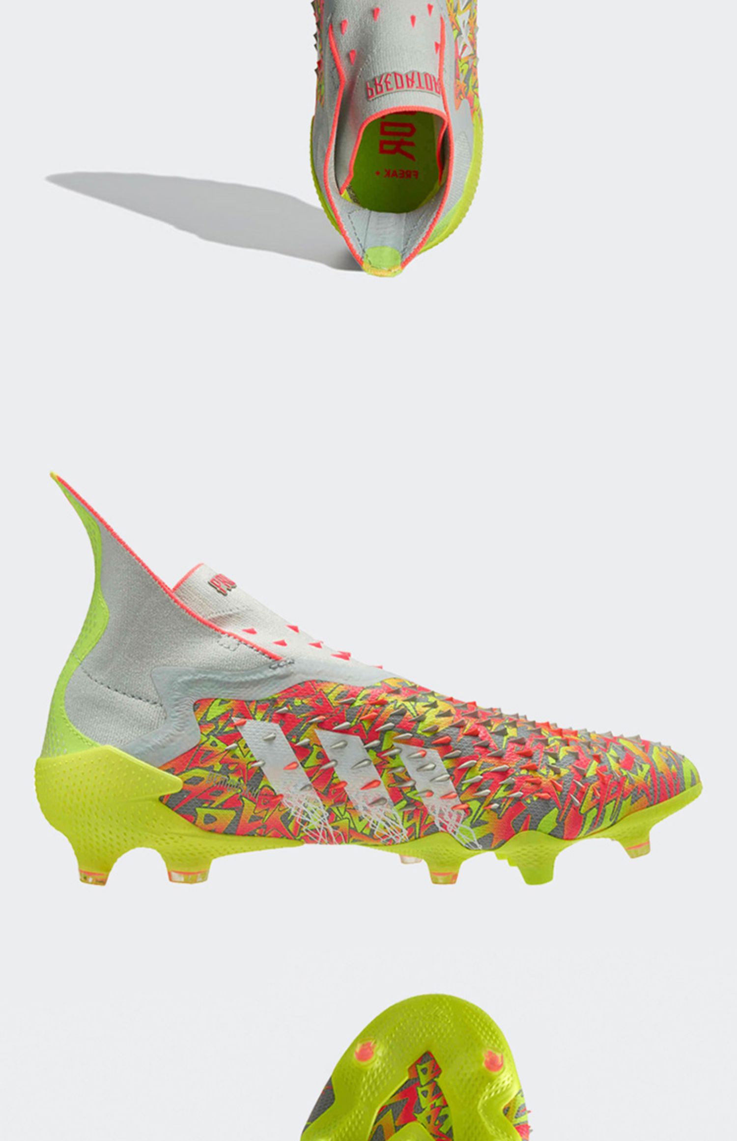 adidas阿迪达斯猎鹰2021秋季新品predator freak  fg长钉无鞋带足球鞋