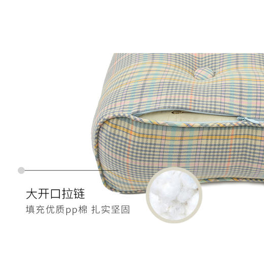 英式格纹三色腰枕沙发护腰靠枕 商品图3