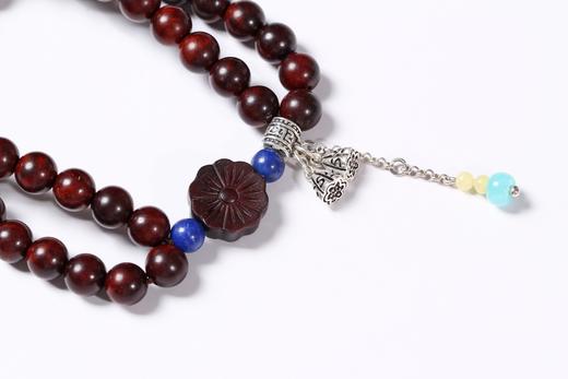 xyzt0263小叶紫檀·紫檀雕花0.7*46粒 商品图2