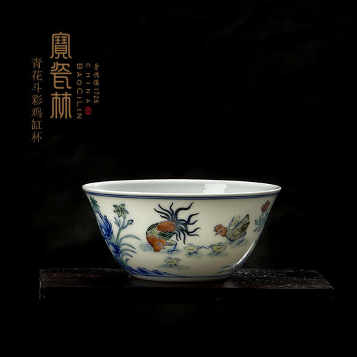 青花斗彩鸡缸杯 商品图0