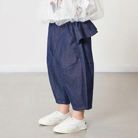 裁缝学苑TG105 洋气休闲裤儿童裤子纸样女童宽松牛仔裤打版样板图