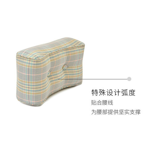 英式格纹三色腰枕沙发护腰靠枕 商品图2
