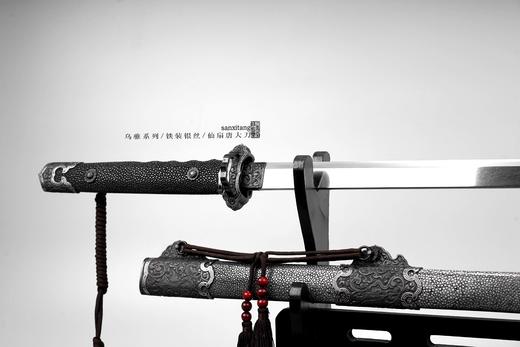 三希堂 乌骓系列 铁地仙扇唐大刀  未开刃 商品图7