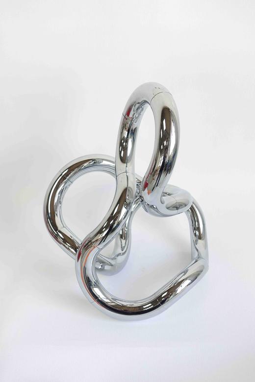 美国1980s中古原版Tangle Richard Zawitz 镜面银色博物馆雕塑最大size 商品图1