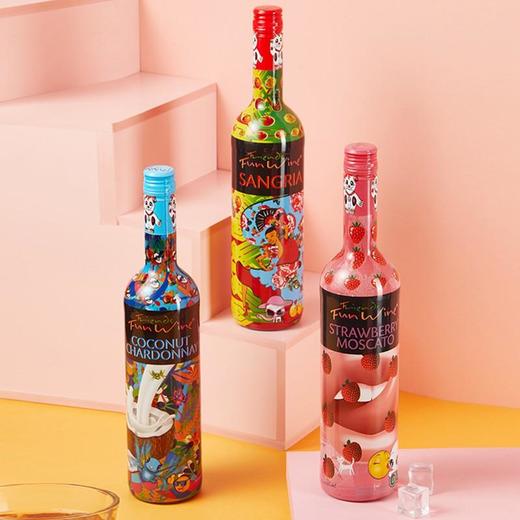 【买一送一】美国迈阿密funwine纷围草莓味莫斯卡托葡萄汽酒|纷围椰子味霞多丽葡萄汽酒|纷围桑格利亚果味汽酒 商品图1