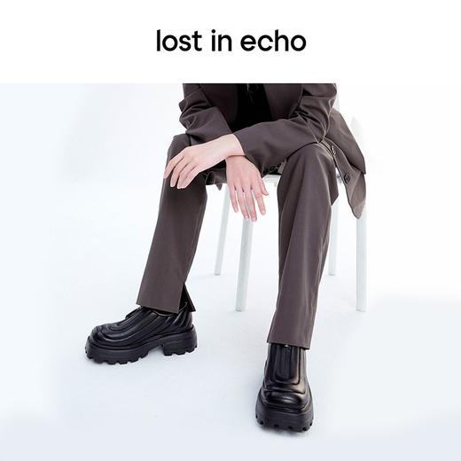 lost in echo设计师原创 U型绗棉防水拉链厚底单鞋乐福鞋 商品图2