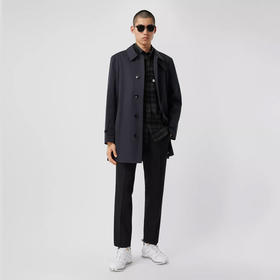 BURBERRY 博柏利 棉质嘎巴甸轻便大衣 男士大衣 藏蓝 8034547 A1177