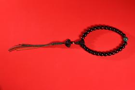 DQ0201吉象·车挂手持12x13mmx26粒小叶紫檀&非遗大漆珠（双色可选）