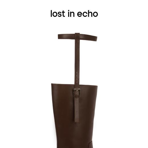 【下架】lost in echo 方头绑带超轻厚底膝下靴皮靴西装靴 商品图2