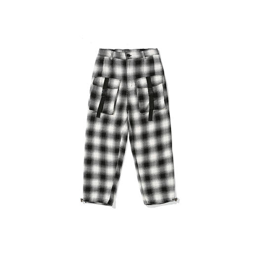 MISHKA黑白格纹工装长裤M61000808W 商品图4
