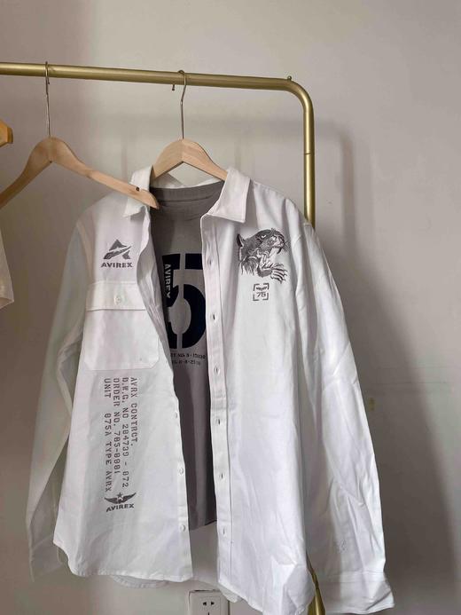 AVirex 秋款长袖男士灰色T恤M码 商品图1