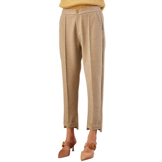 欧芮儿2020春装新款高腰显瘦休闲裤女英伦风不规则宽松直筒长裤 商品图4