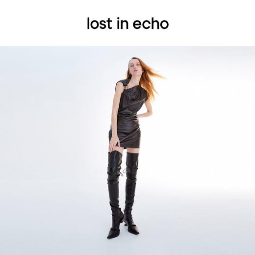 lost in echo 超高筒抽绳运动底弹力靴过膝靴 商品图4