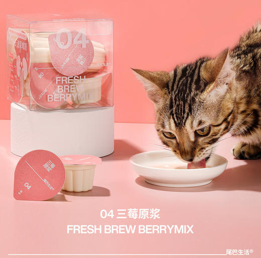尾巴生活NFC鲜萃三莓原浆液体小粉杯猫咪补水保肾呵护泌尿系统 商品图3