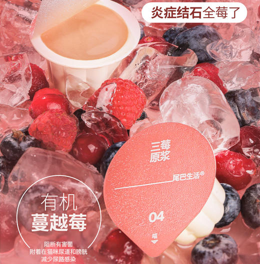 尾巴生活NFC鲜萃三莓原浆液体小粉杯猫咪补水保肾呵护泌尿系统 商品图1