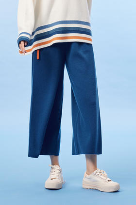 疗愈羊绒|秋冬 加厚羊绒针织九分阔腿裤 SJF92K161N