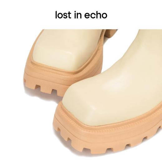 【下架】lost in echo 方头绑带超轻厚底膝下靴皮靴西装靴 商品图1