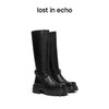 lost in echo包扣方头超轻厚底膝下靴长靴皮靴 商品缩略图0