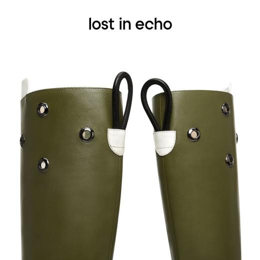 【下架】lost in echo圆提手气眼膝下厚底超轻马丁靴长靴 商品图2