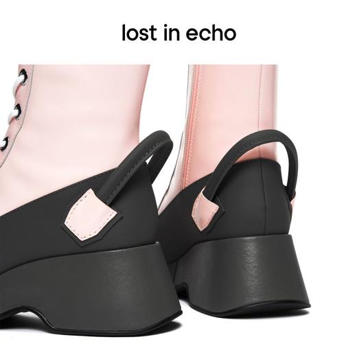 lost in echo手柄装饰厚底马丁短靴皮靴 商品图2