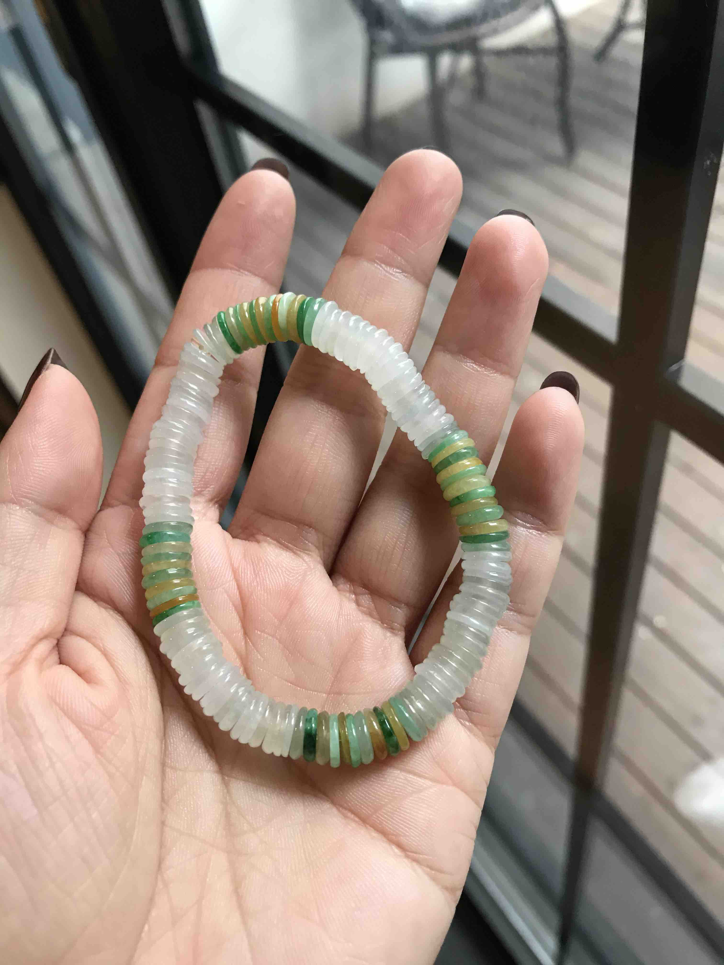 特色五彩翡翠手链