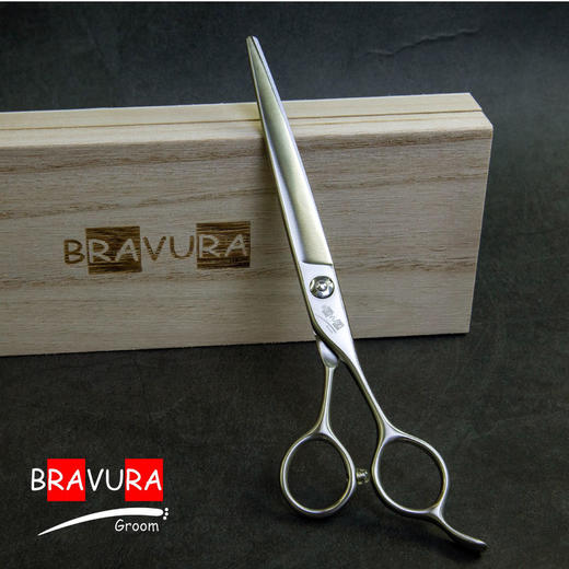 宠物剪刀开店套装二 美容直剪/弯剪/鱼骨剪/蓬蓬剪 意大利BRAVURAGROOM 宠物美容剪 商品图1