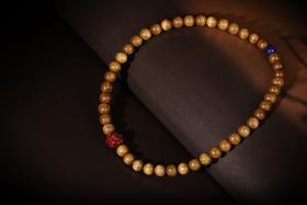 JSNM0030°老料金丝楠木+紫檀象雕8mmx44粒