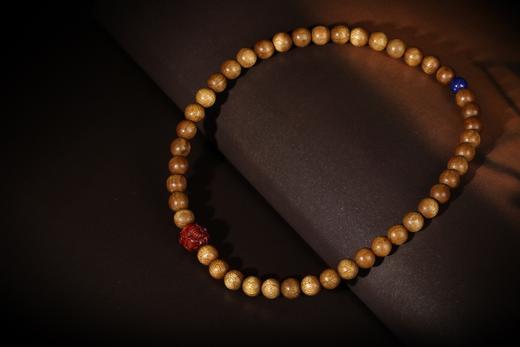 JSNM0030°老料金丝楠木+紫檀象雕8mmx44粒 商品图0