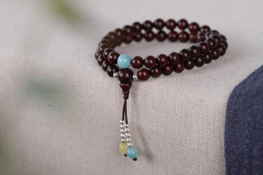 XYZT0011高品质印度小叶紫檀6mmx54粒 商品图1