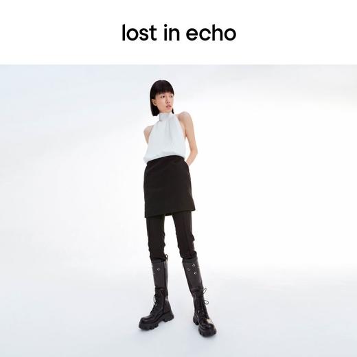 【下架】lost in echo圆提手气眼膝下厚底超轻马丁靴长靴 商品图4