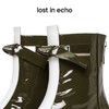 【下架】lost in echo 方头拼色宽筒蝴蝶结时装短靴皮靴 商品缩略图2