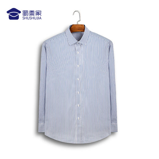 【免烫长袖衬衫（条纹款）】男士通勤长衬  修身耐磨衬衣 商品图2
