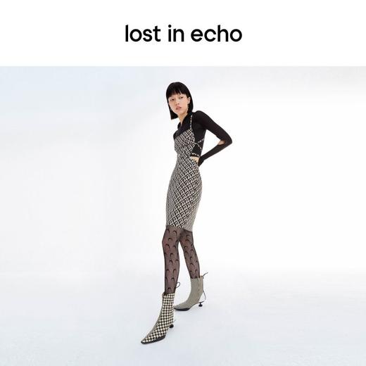 【下架】lost in echo 千鸟格滴胶印花运动感及踝靴 商品图3