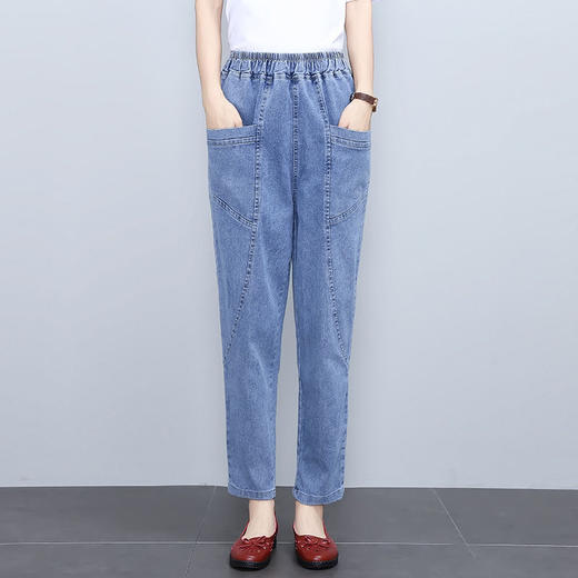 TZW-新款时尚气质休闲高腰哈伦牛仔裤 商品图4
