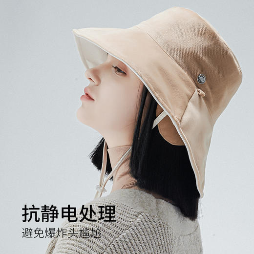 Supield素湃气凝胶防寒帽子冬季护耳大檐帽盆帽防风绳渔夫帽2021 商品图4