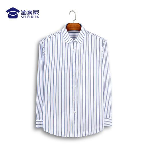 【免烫长袖衬衫（条纹款）】男士通勤长衬  修身耐磨衬衣 商品图1