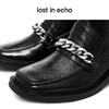【下架】lost in echo 方头链条乐福窄筒短靴皮靴 商品缩略图1