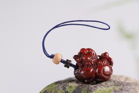 GJXJ0032°精工貔貅小叶紫檀挂件30mmx20mmx25mm