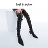 lost in echo 超高筒抽绳运动底弹力靴过膝靴 商品缩略图3