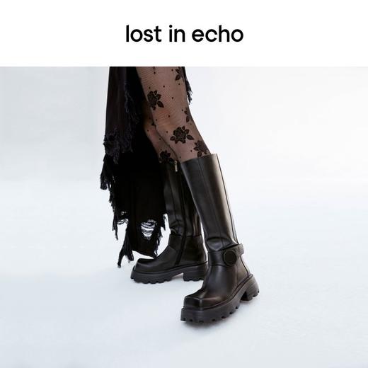 lost in echo包扣方头超轻厚底膝下靴长靴皮靴 商品图2