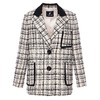 黑白格纹撞色黑边西装外套 商品缩略图0