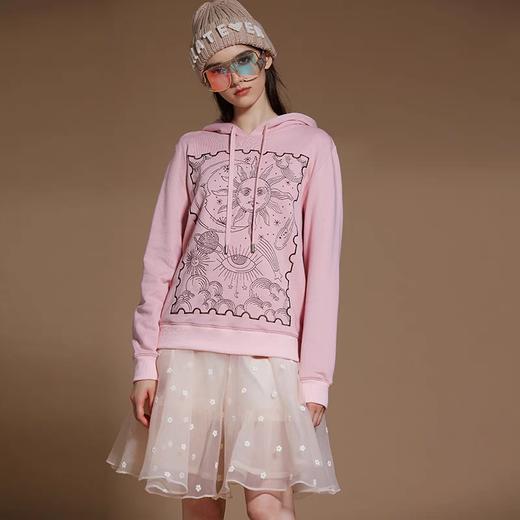 粉色星云绣花卫衣 商品图1