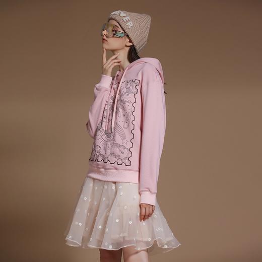 粉色星云绣花卫衣 商品图2