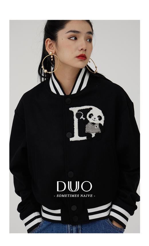 本期bi入熊猫幸运棒球外套 商品图0