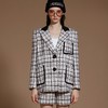 黑白格纹撞色黑边西装外套 商品缩略图2