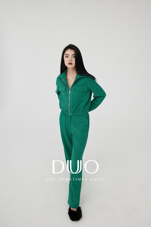 黑标系列 BV绿针织香风高街运动风格套装 商品图3